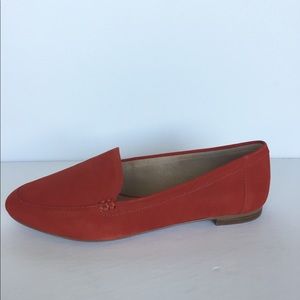 Talbot Orange Suede Flat Loafers